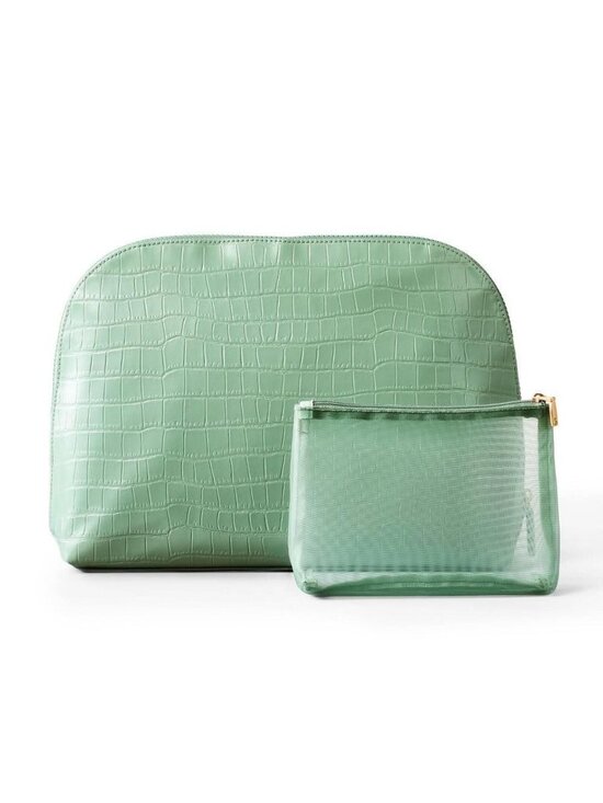Sonia Kashuk Other - Sonia Kashuk Large Travel Makeup and Toiletry Bag Set - 2pc - Sage Croc
